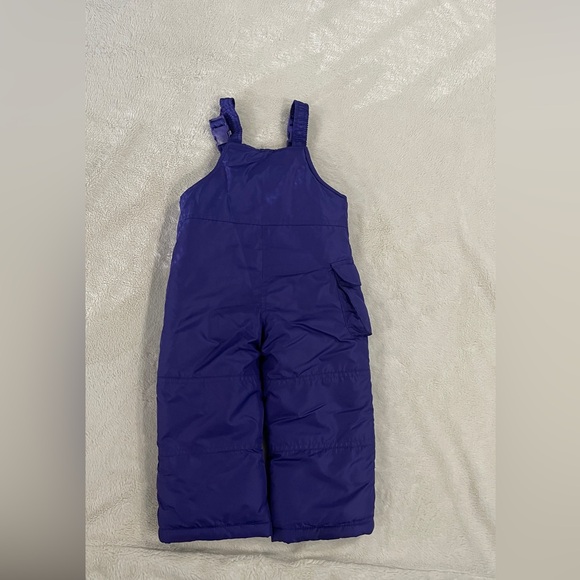 LONDON FOG Little Girls' Classic Heavyweight Snow Bib Ski Pant, Purple, - Picture 7 of 7